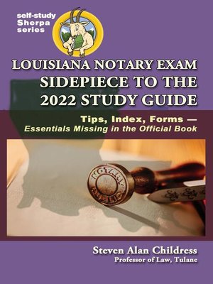 cover image of Louisiana Notary Exam Sidepiece to the 2022 Study Guide